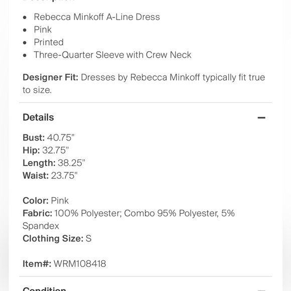 Rebecca Minkoff size small pink dress - Picture 4 of 4